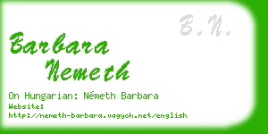 barbara nemeth business card