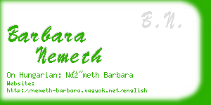 barbara nemeth business card